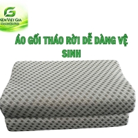 Bộ Gối Nằm Cao Su Thiên Nhiên Vải Gấm