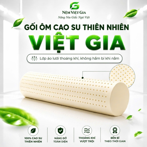 01 gối ôm cao su thiên nhiên