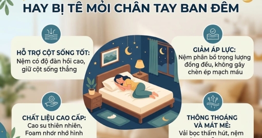 Mẹo Chọn Nệm Cho Người Hay Bị Tế Mỏi Chân Tay Ban Đêm