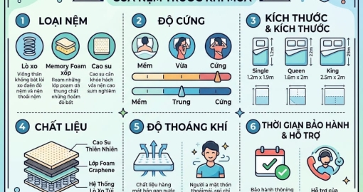 Mẹo Đọc Thông Số Kỹ Thuật Nệm Chuẩn Xác Trước Khi Mua