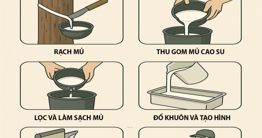 Công nghệ sản xuất nệm cao su thiên nhiên